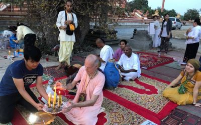 A HINDU SHRINE AMIDST A BUDDHIST MONASTERY