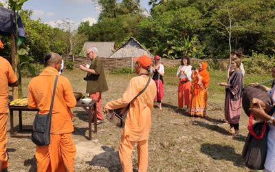 Go Puja at Hariharalaya Yoga Center, Cambodia